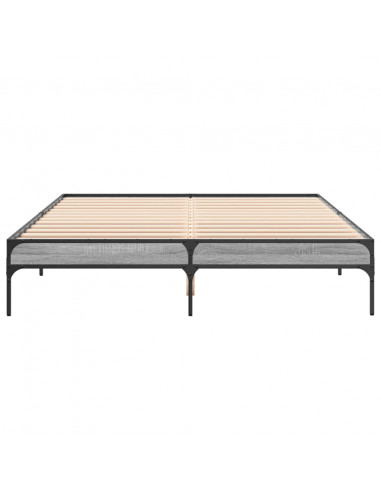 Giroletto Grigio Sonoma 140x200 cm in Legno Multistrato Metallo