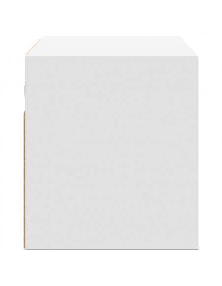 Mobile TV a Parete con Luci LED Bianco 80x31x35 cm