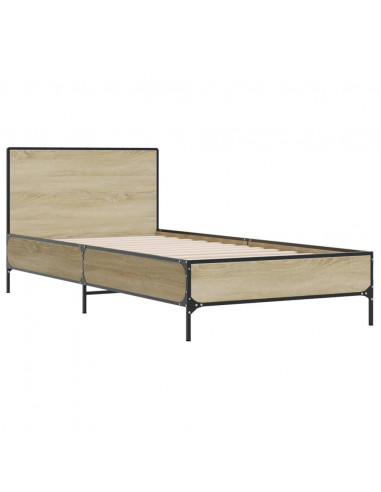 Giroletto Rovere Sonoma 75x190cm in Legno Multistrato e Metallo