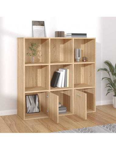 Libreria Rovere Sonoma 98x30x98 cm in Legno Multistrato