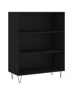 Libreria Nera 69,5x32,5x90 cm in Legno Multistrato 2