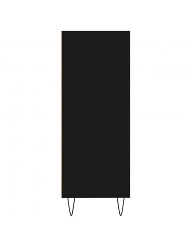 Libreria Nera 69,5x32,5x90 cm in Legno Multistrato