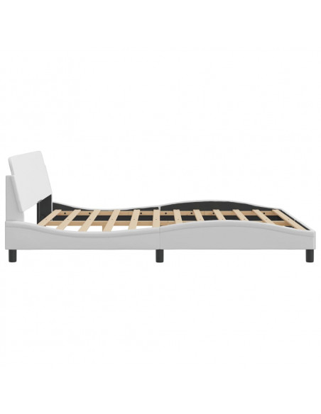 Giroletto con Testiera Bianco 180x200 cm in Similpelle