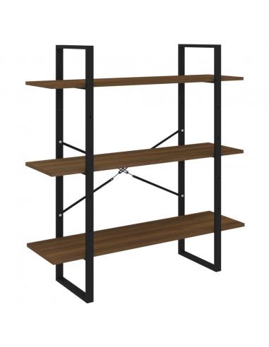 Libreria Rovere Marrone 100x30x105 cm in Legno Multistrato