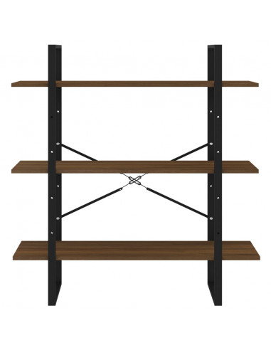 Libreria Rovere Marrone 100x30x105 cm in Legno Multistrato