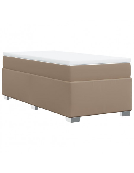 Giroletto a Molle con Materasso Cappuccino 100x200cm Similpelle