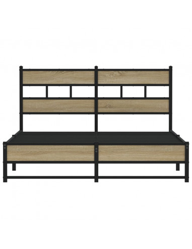 Giroletto senza Materaso in Metallo Rovere Sonoma 140x200 cm