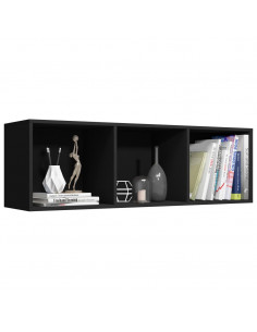 Libreria/Mobile TV Nero 36x30x114 cm in Legno Multistrato 2