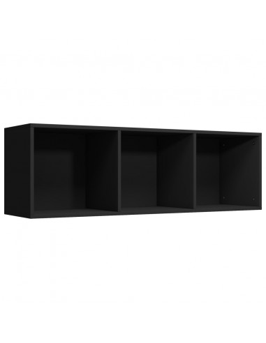 Libreria/Mobile TV Nero 36x30x114 cm in Legno Multistrato