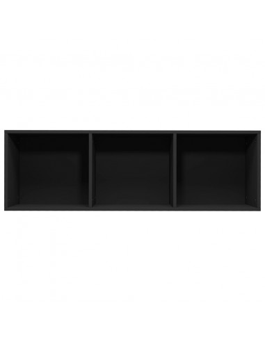 Libreria/Mobile TV Nero 36x30x114 cm in Legno Multistrato