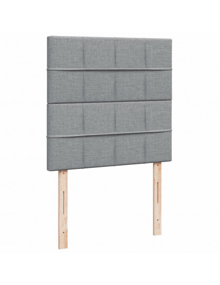 Giroletto a Molle con Materasso Grigio Chiaro100x200 cm Tessuto