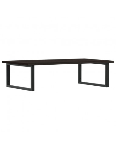 Ripiano a Parete per Lavabo in Acciaio e Massello di Rovere