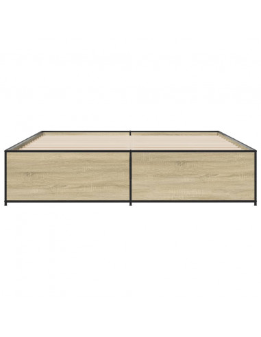 Giroletto Rovere Sonoma 200x200 cm Legno Multistrato e Metallo