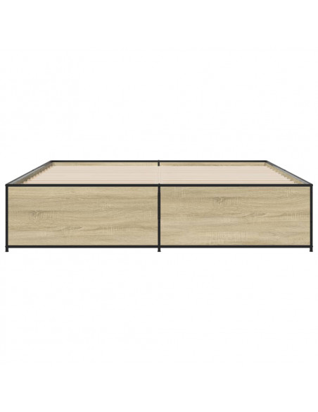 Giroletto Rovere Sonoma 200x200 cm Legno Multistrato e Metallo