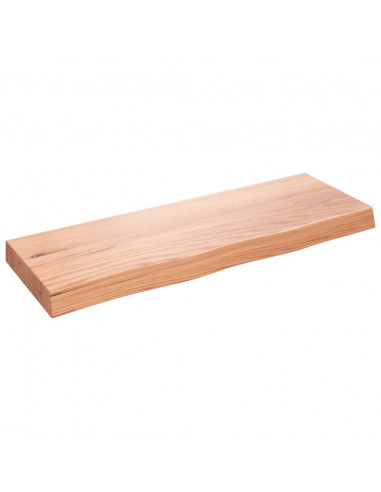 Piano Bagno Marrone 80x30x(2-6) cm Legno Massello Trattato