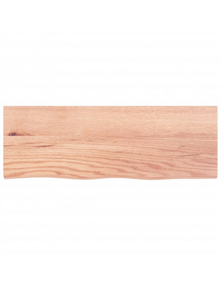 Piano Bagno Marrone 80x30x(2-6) cm Legno Massello Trattato