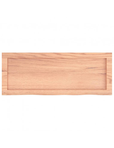 Piano Bagno Marrone 80x30x(2-6) cm Legno Massello Trattato