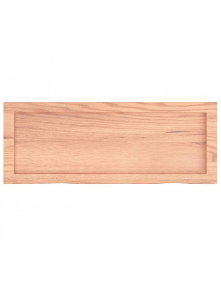 Piano Bagno Marrone 80x30x(2-6) cm Legno Massello Trattato