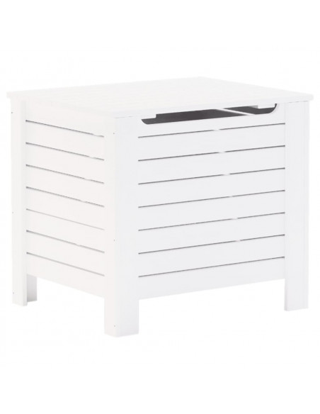 Contenitore con Coperchio RANA Bianco 60x49x54 cm Massello Pino