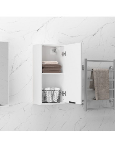 Mobile da Bagno a Parete Bianco 32x20x67 cm