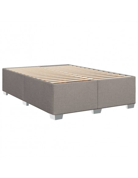 Giroletto a Molle con Materasso Tortora 160x200 cm in Tessuto