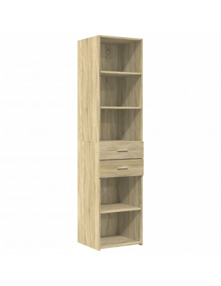 Credenza Rovere Sonoma 45x42,5x185 cm in Legno Multistrato