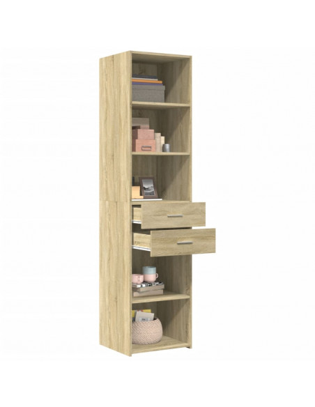 Credenza Rovere Sonoma 45x42,5x185 cm in Legno Multistrato