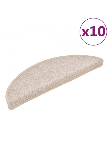 Tappetini per Scale 10 pz 56x17x3 cm Tortora