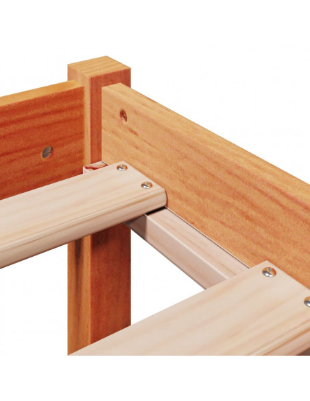 Letto senza Materasso Marrone Cera 120x200 cm in Legno di Pino