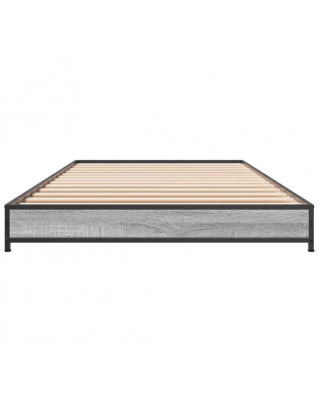 Giroletto Grigio Sonoma 100x200 cm Legno Multistrato e Metallo