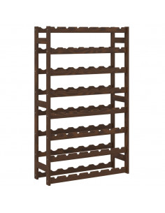 Portabottiglie per 56 Bottiglie Marrone Legno Massello di Pino 2