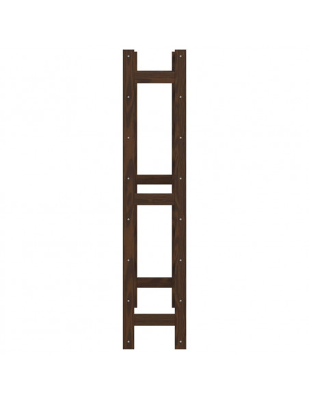 Portabottiglie per 56 Bottiglie Marrone Legno Massello di Pino