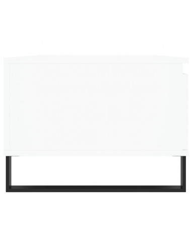 Tavolino da Salotto Bianco 90x50x36,5 cm in Legno Multistrato