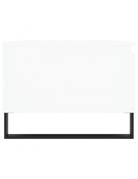 Tavolino da Salotto Bianco 90x50x36,5 cm in Legno Multistrato