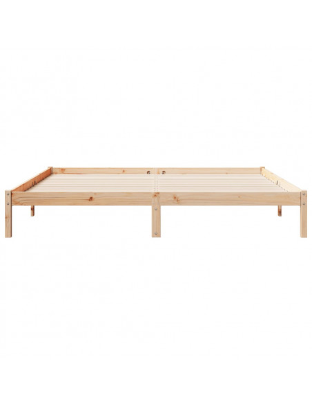 Letto Extra Lungo senza Materasso 180x210 cm in Legno di Pino