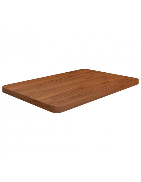 Piano Bagno Marrone Scuro 60x40x2,5cm Legno Massello Trattato