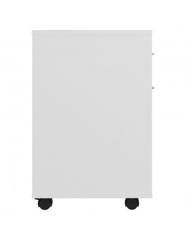 Mobiletto con Rotelle Bianco 45x38x54cm in Legno Ingegnerizzato