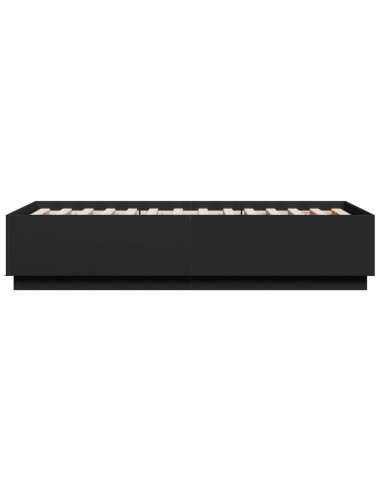 Giroletto con Luci LED Nero 75x190 cm in Legno Multistrato