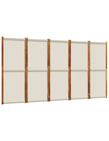 Divisorio a 5 Pannelli Grigio Chiaro 350x180 cm