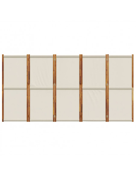 Divisorio a 5 Pannelli Grigio Chiaro 350x180 cm