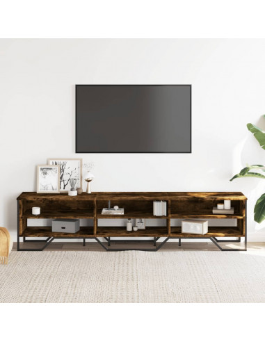 Mobile Porta TV Rovere Fumo 180x34x41 cm in Legno Multistrato