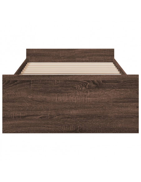 Giroletto Cassetti Rovere Marrone 90x190 cm Legno Multistrato