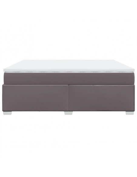 Giroletto a Molle con Materasso Grgio 200x200 cm in Similpelle