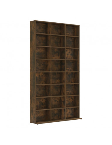 Mobile Porta CD Rovere Fumo 102x23x177,5 cm Legno Multistrato