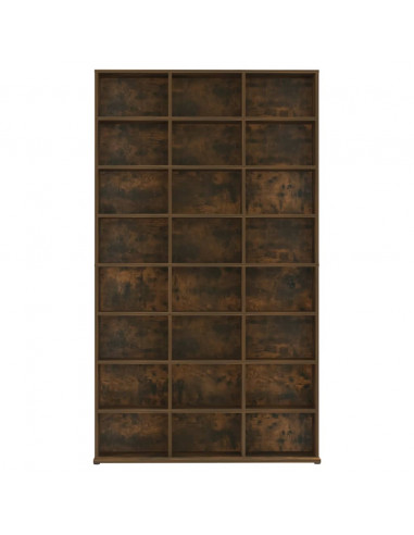 Mobile Porta CD Rovere Fumo 102x23x177,5 cm Legno Multistrato