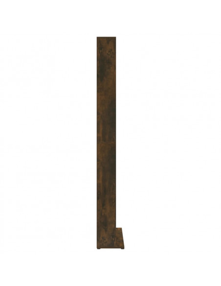 Mobile Porta CD Rovere Fumo 102x23x177,5 cm Legno Multistrato
