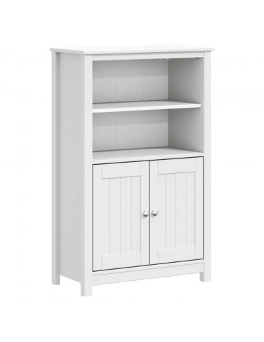 Mobile da Bagno BERG Bianco 69,5x34x110 cm Legno Massello Pino