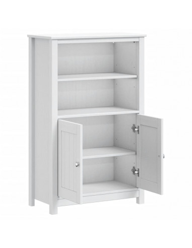 Mobile da Bagno BERG Bianco 69,5x34x110 cm Legno Massello Pino