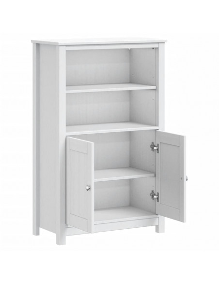 Mobile da Bagno BERG Bianco 69,5x34x110 cm Legno Massello Pino