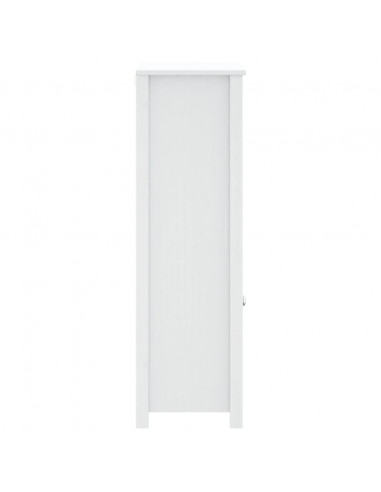 Mobile da Bagno BERG Bianco 69,5x34x110 cm Legno Massello Pino
